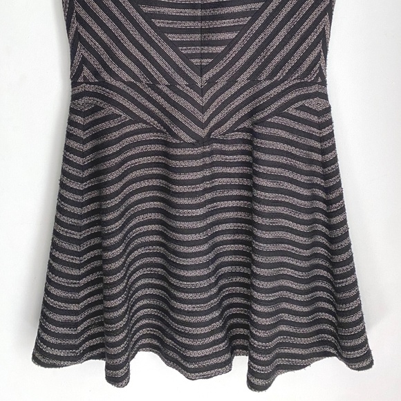 Halogen Black Grey Striped Woven Fit & Flare Dress [US 16W] - Picture 7 of 14